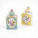 TWO PORCELAIN TEA CADDIES WITH GROUND AND FLOWER RESERVES - фото 1