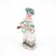 SMALL PORCELAIN FIGURINE OF A HUNTRESS WITH RIFLE AND THREE-CORNERED HAT - фото 1