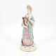 PORCELAIN FIGURINE OF A LADY WITH CAT - photo 1