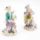 PORCELAIN SHEPHERD WITH BAGPIPE AND SHEPHERDESS WITH LYING SHEEP - Foto 1
