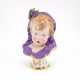 PORCELAIN CHILD'S BUST WITH CONE ORNAMENTS AS ALLEGORY OF WINTER - Foto 1