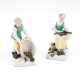 TWO SMALL CHILD FIGURINES AS FISH SELLERS - Foto 1