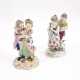 PORCELAIN ENSEMBLE OF CHILDREN WITH COUPLE AND DOG & PORCELAIN ENSEMBLE OF CHILDREN WITH EMBRACING COUPLE - photo 1