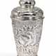 SILVER LIDDED BEAKER WITH ROCAILLE CARTOUCHES AND BIRDS - photo 1