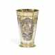 VERMEIL SILVER BEAKER WITH FIGURAL DEPICTIONS - photo 1