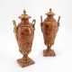 A PAIR OF PORPHYRY AND BRONZE POT POURRI VASES - фото 1