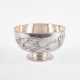 FOOTED SILVER BOWL WITH CHERRYBLOSSOM BRANCH AND BIRD OF PARADISE - photo 1