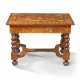 A DUTCH BONE, FRUITWOOD AND OLIVEWOOD MARQUETRY WALNUT CENTRE TABLE - photo 1