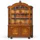 A DUTCH FLORAL MARQUETRY, FRUITWOOD, OAK AND WALNUT DISPLAY CABINET - photo 1