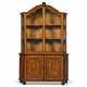 A DUTCH FLORAL MARQUETRY, FRUITWOOD, INDIAN ROSEWOOD AND AMARANTH DISPLAY CABINET - фото 1