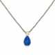 Sapphire-Diamond-Pendant Necklace - Foto 1