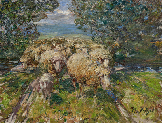 Heinrich von Zügel. Flock of Sheep