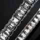 Opulentes Platin Tennisarmband mit verlaufenden Diamanten im Baguetteschliff (zus. ca. 23ct/VSI-SI/W-CR (H-L)), 36g, L. 17,4cm - Foto 1
