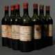 7 Flaschen 1953 Chateau Lynch Bages, Rotwein, Bordeaux, Pauillac, 0,75l, ms, durchgehend gute Kellerlagerung, Etiketten und Kapseln beschädigt - photo 1