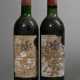 2 Flaschen 1970 Chateau Montrose, Rotwein, Bordeaux, Saint-Estephe, 0,75l, ms, durchgehend gute Kellerlagerung, Etiketten und Kapseln beschädigt - photo 1