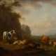 Calraet, Abraham van (1642-1722) "Herde an der Tränke", Öl/Leinwand, verso bez., Prunkrahmen, 39x46,3cm (m.R. 66x71cm) - photo 1