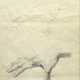 Unbekannter Künstler des 19.Jh. (F. Kaub?) "Handstudien", Bleistift, vergoldete Berliner Leiste (kleine Defekte), 45,8x31,8cm (m.R. 51x36,8cm), leicht knickspurig, fleckig - фото 1