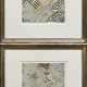 2 Leissler, Arnold (1939-2014) "Terrain" und "Anwesen" je 1965, Tinte/Collage, u. sign./dat., schmale Berliner Leisten (kleine Defekte), BM je 15x22cm, (m.R. 36x44,5cm) - Foto 1