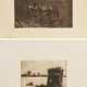 2 Schaper, Friedrich (1869-1956) "Pferdeschwemme" und "Liegender Hirte" 1908, Radierungen, je verso bez., 1x u.l. i.d. Platte sign., PM 15,8x19,3/12,8x16cm, BM 23x29/27x30,5cm, div. kleine Defekte - photo 1