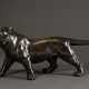 Bronze "Brüllender Tiger", Meiji Periode, Japan um 1900, L. 54cm, Altersspuren, Patina teils berieben, kleinere Kratzer - фото 1