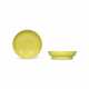 A FINE PAIR OF LEMON-YELLOW ENAMELLED DISHES - photo 1
