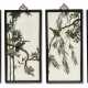 A SET OF FOUR IRON `FLOWERS OF THE FOUR SEASONS` FRAMED PANELS - Foto 1