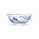 A FINE AND RARE BLUE AND WHITE ‘LANDSCAPE’ BOWL - фото 1