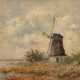 Schilhabel, Josef Helmuth (1896 Burgstadt bei Posen-1970 Hamburg) "Windmühle am Kanal", Öl/ Karton, sign. u.r., 29x39 cm, Rahmen ( Schilhabel war ein deutscher Maler des Spätimpressionismus, bekannt wurde er durch seine norddeuts… - фото 1