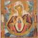 A RARE AND FINE ICON SHOWING THE MOTHER OF GOD, HELPER IN BIRTH - photo 1
