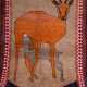 Bild-Teppich, Gabeh, mittig Antilope mit Kalb auf beigem Grund, 175x110 cm - Foto 1