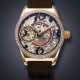 MILLERET, LIMITED EDITION PINK GOLD, DIAMOND AND MULTI-COLORED SAPPHIRE-SET SKELETONIZED WRISTWATCH, NO. 30/37 - фото 1