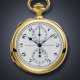 PATEK PHILIPPE, RARE YELLOW GOLD MINUTE REPEATING SPLIT-SECONDS CHRONOGRAPH OPENFACE POCKET WATCH - photo 1