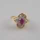 Diamant-Rubin-Ring - Gelbgold 585/000, gestempelt… - Foto 1
