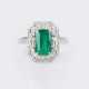 Klassisch-eleganter Smaragd-Brillant-Ring. - фото 1