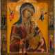 A FINE AND LARGE ICON OF THE MOTHER OF GOD OF PASSION - photo 1