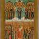 A MONUMENTAL ICON SHOWING THE POKROV MOTHER OF GOD (THE PROTECTING VEIL OF THE MOTHER OF GOD - фото 1