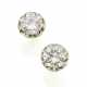 Two round ct. 3.37 diamond white gold earrings, di… - photo 1