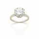 Round ct. 3.51 diamond white gold ring, g 3.66 cir… - Foto 1