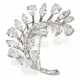 White gold pear, marquise and baguette diamond bro… - фото 1