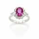 Oval ct. 2.75 circa ruby, round and pear shaped di… - photo 1