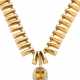 Yellow gold fringe necklace with a citrine quartz… - фото 1