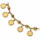 Yellow gold bracelet with openwork ovoid shaped be… - Foto 1