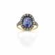 Oval ct. 5.00 circa sapphire and diamond yellow go… - photo 1