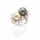 Grey and white pearl, navette diamond and white go… - photo 1