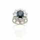 Oval ct. 5.50 circa sapphire, round and baguette d… - photo 1