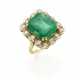 Octagonal ct. 12.60 circa emerald and diamond yell… - фото 1