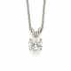 White gold chain with ct. 1.51 diamond pendant, g… - Foto 1