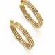 Diamond and yellow gold earrings, diamonds in all… - Foto 1