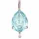 Pear shaped ct. 41/44 circa aquamarine and diamond… - Foto 1