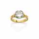 Round ct. 2.31 diamond bi-coloured gold ring, g 5.… - Foto 1